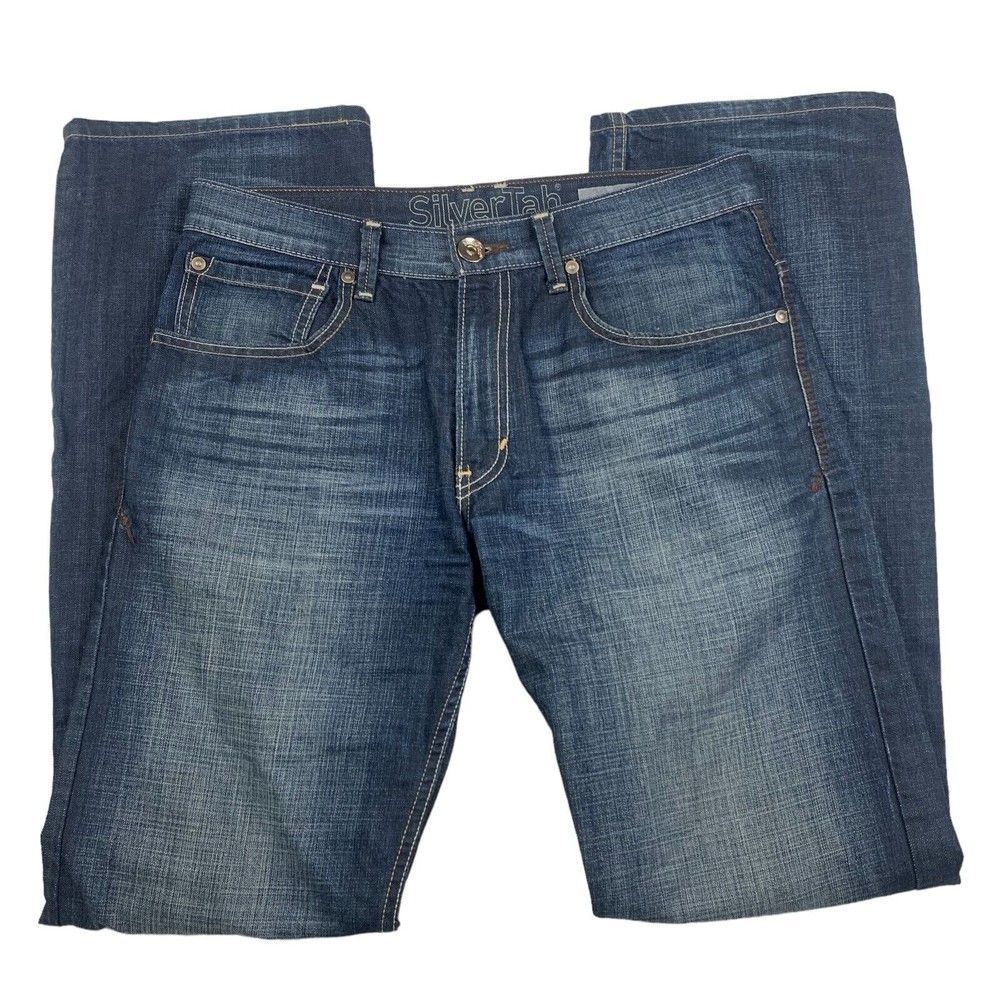 Levi's Silver Tab Boot Jeans Mens Size 31 x 34 Blue Denim Wash